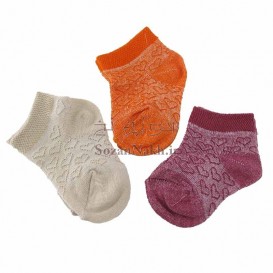 جوراب نوزادی طرح قلب کد 121