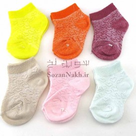جوراب نوزادی طرح قلب کد 121
