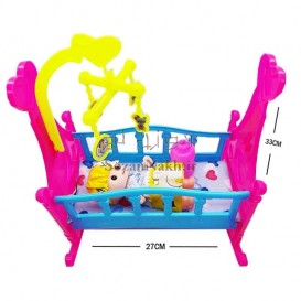 تخت خواب عروسک طرح آویز موزیکال