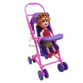 کالسکه کوچک همراه عروسک بچه