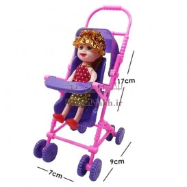 کالسکه کوچک همراه عروسک بچه