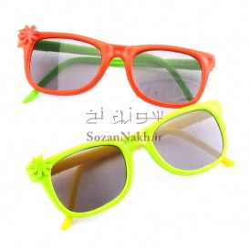 عینک پلاستیکی کودکانه فریم گل دار _ کد 19