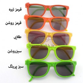 عینک پلاستیکی کودکانه فریم گل دار _ کد 19