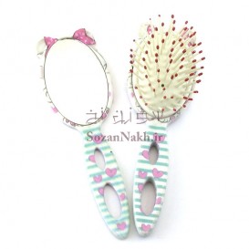 ست برس و آینه دسته دار کودکانه طرح کارتونی