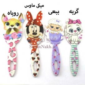 ست برس و آینه دسته دار کودکانه طرح کارتونی