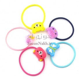 کش مو کوچک با استیکر سیلیکونی (5 تایی)