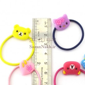 کش مو کوچک با استیکر سیلیکونی (5 تایی)