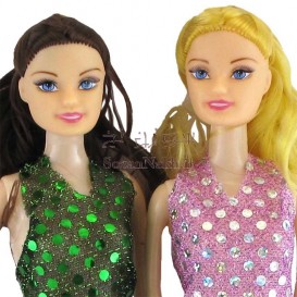 باربی پیراهن پولکی