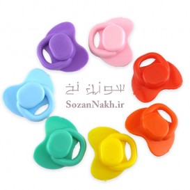 پستونک عروسک دسته ثابت پلاستیکی کد 9