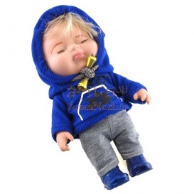 عروسک بچه کوچولو موزیکال با چشم بسته 22 سانتی