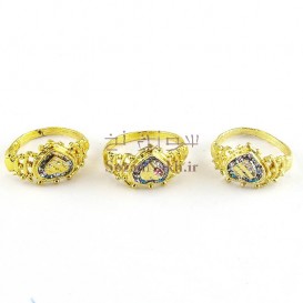 انگشتر طلایی کودک طرح تاج