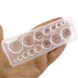 قالب سیلیکونی نیم کره ( مناسب چشم عروسک)