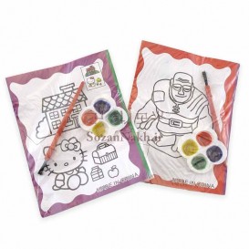 پکیج رنگ آمیزی آبرنگ همراه قلم مو