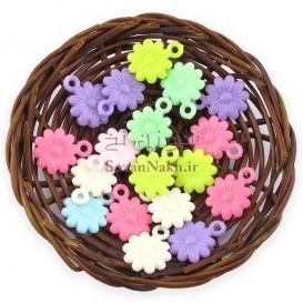 مهره پاستلی گل آویز دار _ کد 405