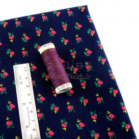 پارچه کتان نخ فیلور رز تک_ کد 385