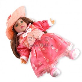 عروسک پیراهن صورتی مو طلایی