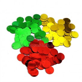 پولک سکه ای رنگی ساده