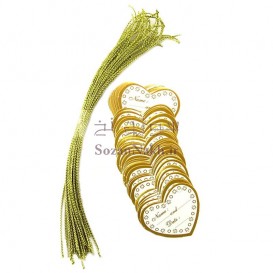 کارت آویز گیفت قلب حاشیه گل _ کد 14