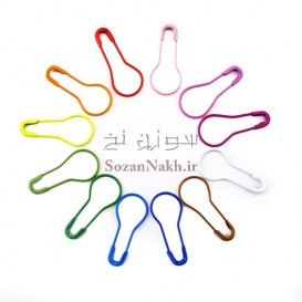 سنجاق قفلی گلابی رنگارنگ