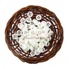 دکمه چهارسوراخ گود لبه دار شیری _ کد 238