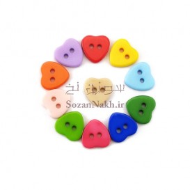 دکمه قلب رنگارنگ _ کد 236