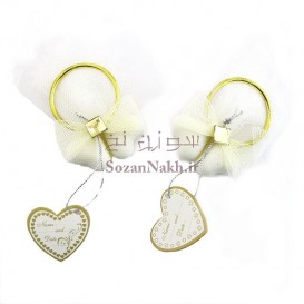 گیفت عقد قند قلب و حلقه طلایی _ کد 901