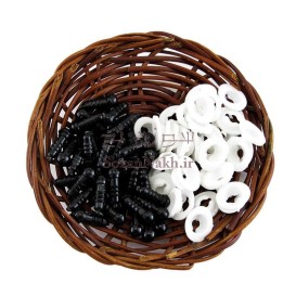 چشم عروسک پیچی مشکی وارداتی سایز 5