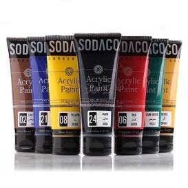 رنگ اکریلیک ساده تیوبی سوداکو 75 میل