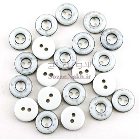دکمه سفید طرح اکلیل _ کد 213