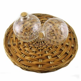 بطری شیشه ای حبابی با درب چوب پنبه