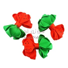 پاپیون یلدا هندوانه ای خالدار مناسب گل سر