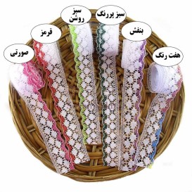 تور دالبر طرح خشت لبه رنگی _ کد 100