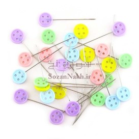 سوزن ته گرد فانتزی مدل دکمه (50 عددی)