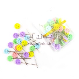 سوزن ته گرد فانتزی مدل دکمه (50 عددی)