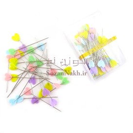 سوزن ته گرد فانتزی مدل قلب (50 عددی)