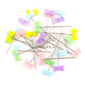 سوزن ته گرد فانتزی مدل پاپیون (50 عددی)