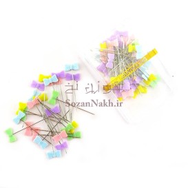 سوزن ته گرد فانتزی مدل پاپیون (50 عددی)