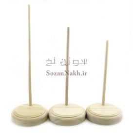 پایه چوبی گرد ابزار خورده
