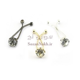 گیره روسری و شال تک نگین الماس
