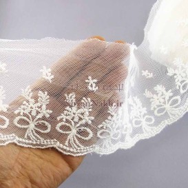 نوار تور شیفون دسته گل با پاپیون  _ کد 110