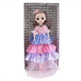 عروسک دختر مفصلی چشم تیله ای30 سانتی _ کد 702