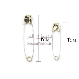 سنجاق قفلی نقره ای