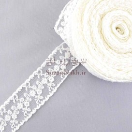 نوار تور شیفون دوطرفه گل ریز _ کد 112