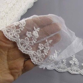 نوار تور شیفون گل پامچال  _ کد 118