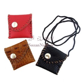 کیف گردنی جای دعا چرمی درب کج
