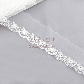 نوار تور شیفون گل رعنا - کد 123