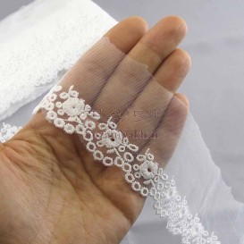 نوار تور شیفون گل رعنا - کد 123