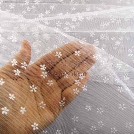پارچه تور طرح گل ریز