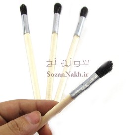 قلم موی گرد دسته چوبی موی طبیعی