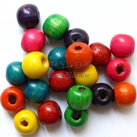 مهره چوبی رنگی سایز 10
